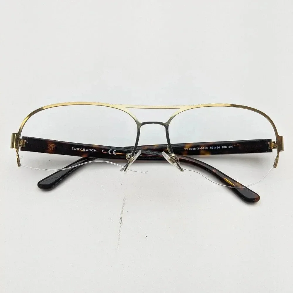 🕶️Frame only! Tory Burch TY6048 313913 Aviator Sunglasses 59/14-135 / JLE421🕶️​